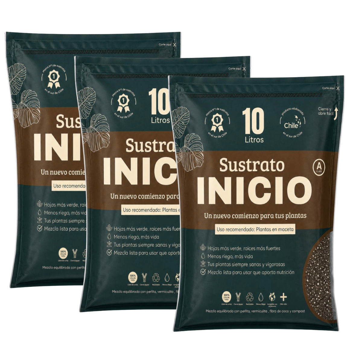 Sustrato INICIO 10 L - Pack de 3 bolsas ENVIO GRATIS +REGALO